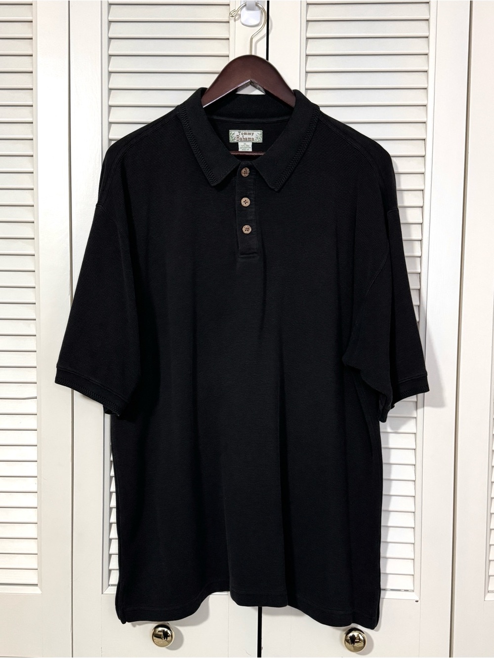 Tommy Bahama Silk/Cotton Short Sleeve Ribbed Polo Shirt